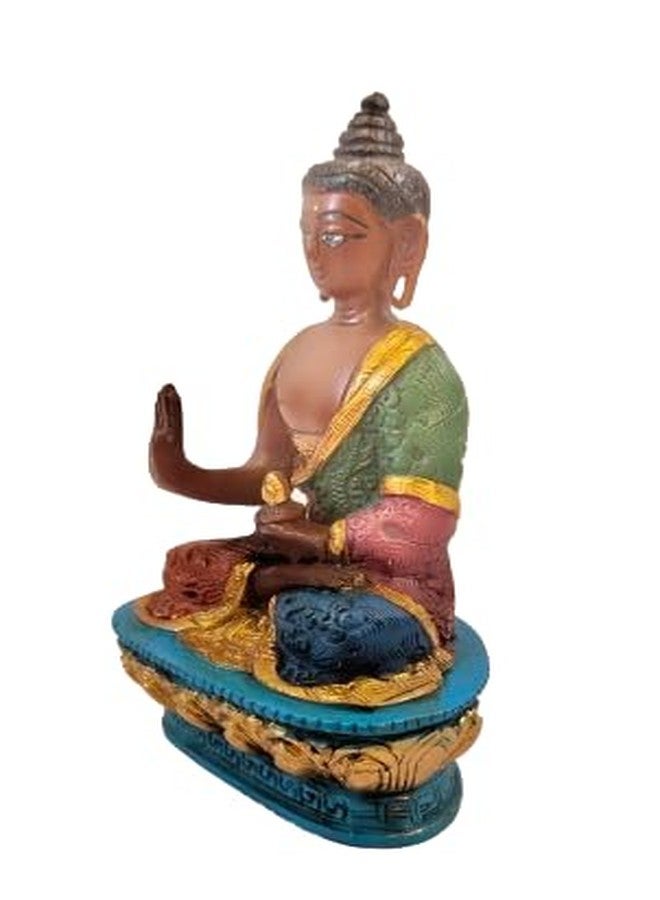 FASHERATI Brass Statue of Meditation Buddha Idol Buddhist Tibetan Home Decor Religious Gift 7 Inch 1.60 Kg - Image 5